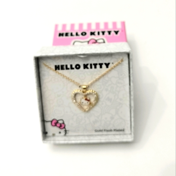 Hello Kitty Sanrio Heart Necklace Charm 18". - Picture 5 of 9